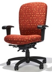 Big&Tall Swivel, Multi-Hued Pattern Fabric Chair