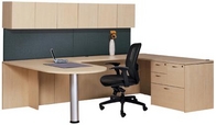 Maple Finish Desk with Matching Storage Unit