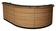 Maple Wood Veneer & Glass Top Reception Unit