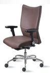 Executive Hi-Back, Chrome, Brown Leather Chair